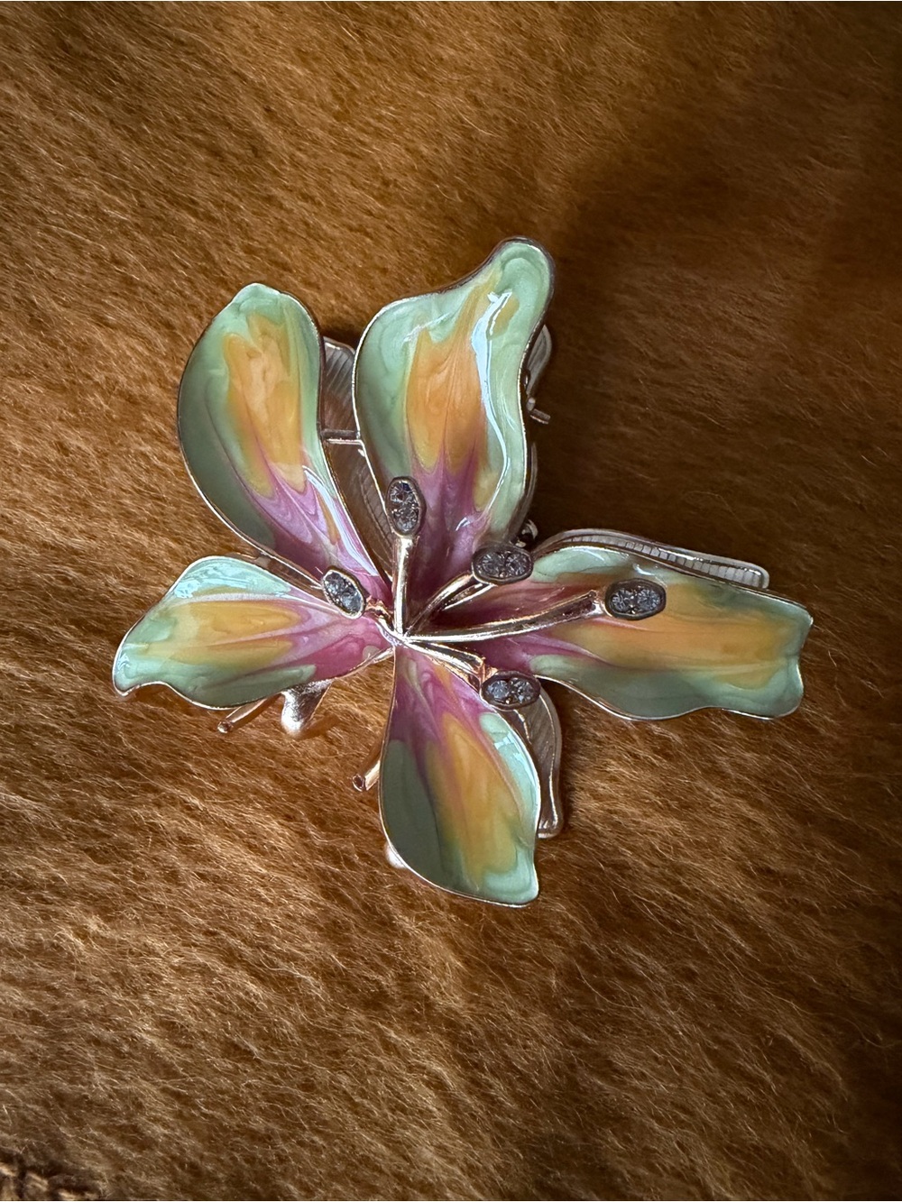 Piper K Floral Enamel Hair clip- Women Accessories